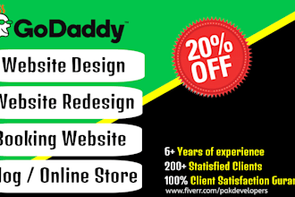 do any kind of work in godaddy website builder