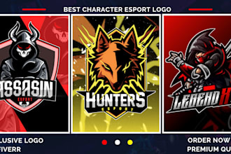 create mascot character logo for esports youtube streamers