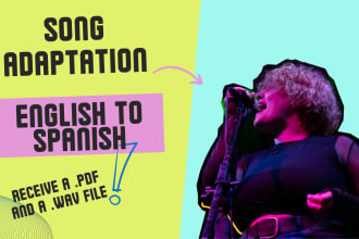 translate and adapt songs english to spanish ready to sing