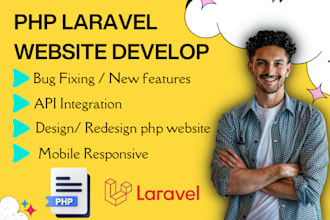 build php laravel website fix laravel bugs for websites
