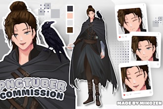 draw custom anime pngtuber model for your streams