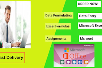 do perfect ms excel, excel assignment, ms word and powerpoint presentation