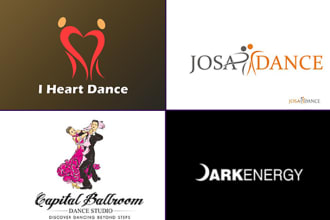 do modern tango latin dance logo with unlimited revision