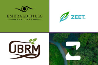 make unique environment, green and natural logo
