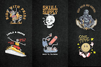 do retro vintage t shirt design and custom graphic bulk t shirt design