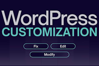 fix, customize and make changes to your wordpress website