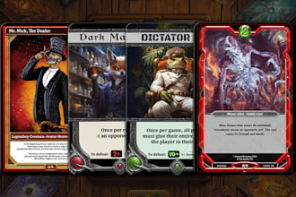 draw illustration for card game and tarot card