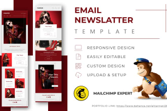 design custom mailchimp email marketing template newsletter