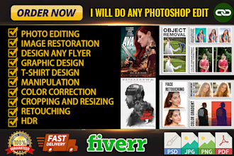do any photoshop edit, graphic design, manipulation, retouch