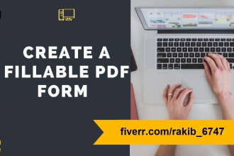 create professional interactive fillable PDF form
