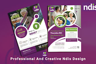 create ndis flyer, brochure, and graphic design