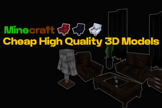 create you minecraft 3d models for a inexpensive price
