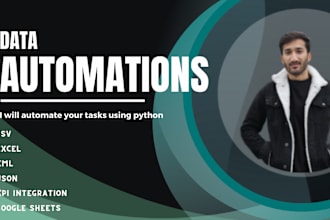 automate your excel, csv, xml, json data tasks using python