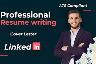write professional resume, CV, cover letter and linkedin