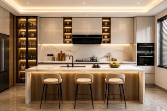 do interior designing of any area on sketchup
