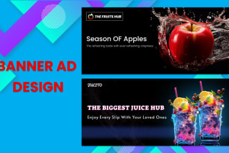 create awesome web banner ad design, cover, google ads, banners