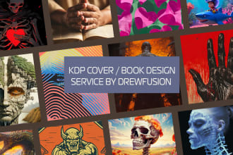 design converting kdp book cover, ebook illustration artwork