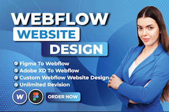 design or develop webflow landing page, webflow website or figma to webflow