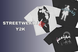create a streetwear or y2k design for your clothing brand