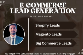 do ecommerce,woo commerce,shopify ,magento leads