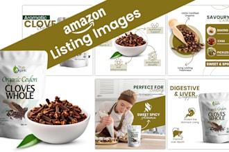 create  amazon listing images design, amazon infographic, product listing