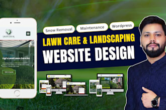 design landscaping, gardening, planting, snow removal, lawn care service website