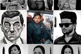 draw wonderful pencil sketch for you