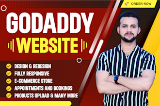 develop godaddy website with godaddy builder or wordpress