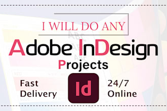 design book, magazine and any project with adobe indesign