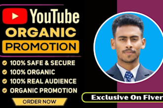 do organic youtube channel or video promotion for monetization