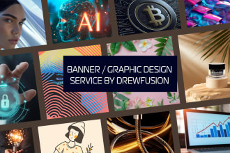 design awesome web banners, posters, ad banners etc