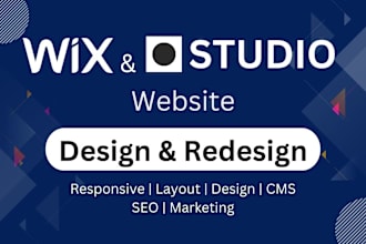 do wix studio website design or redesign wix website or figma to wix website