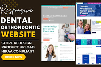 design dental website redesign orthodontic sales store for USA, australia shop