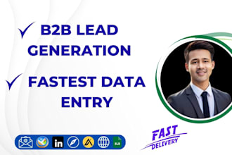 do data entry, b2b lead generation, and linkedin leads