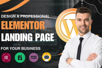 create responsive wordpress landing page design, elementor landing page
