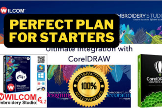 install wilcom e4 and corel draw in laptop or pc lifetime