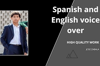 provide male voice over in latin american spanish or english