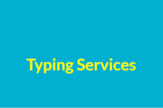 provide fast and accurate professional typing services