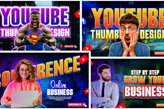 make amazing eye catchy clickable youtube thumbnail design