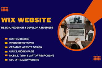 design wix website and redesign a business wix website