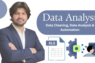 do excel data analysis, data cleaning and automation