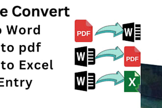 do data convert pdf to word, word to pdf, excel, image to text