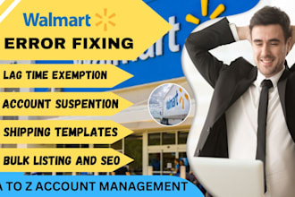fix walmart listing errors, lag time exemption, shipping templates, and all