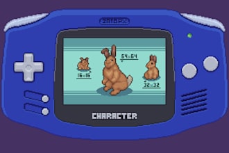 create pixel art creature
