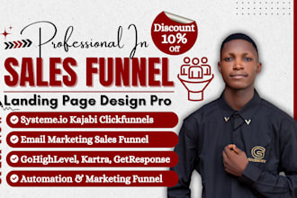 build sales funnel landing page on systeme io, ghl, kajabi, wix, clickfunnels