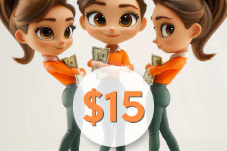 create a 3d, pixar inspired character or avatar for you