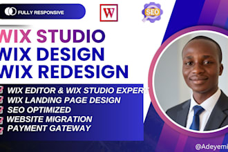 design and redesign wix studio website, wix booking, wix website
