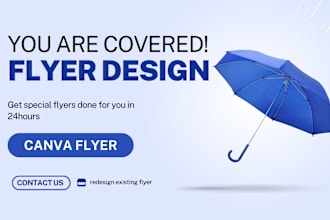 urgently design professional canva flyer, poster, leaflet in same day
