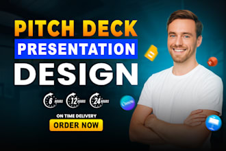 do quick powerpoint presentation design, investor pitch deck in 12 hours