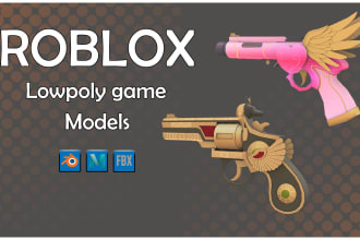 create game ready 3d items, weapons, objects for any roblox project